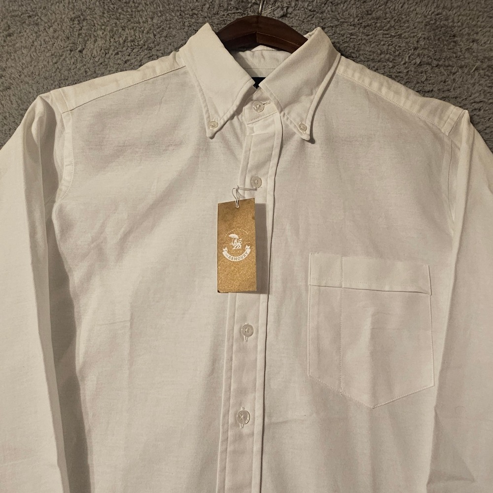Drake's Essential Oxford Button Down Shirt White 16.5 42 Made in England Armoury